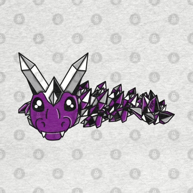 Asexual Pride Fidget Crystal Dragon by SentABearToSpace 